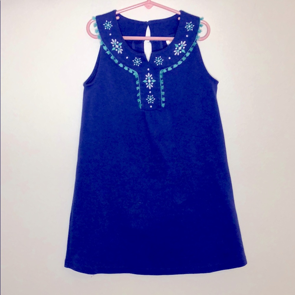 Girls Royal Blue Gymboree Dress Size 8 EUC